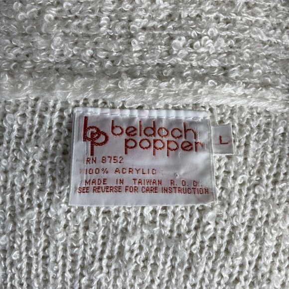 Beldoch Popper Vintage Ivory Cardigan Sweater EUC - Picture 7 of 7